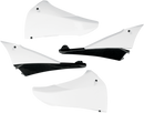 UFO Upper Radiator Shrouds - White/Black for OEM Match, Part YA04823-046 by UFO
