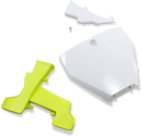 UFO Front Number Plate with Extension - White HU03395041 by UFO