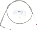 BARNETT Stainless Steel Throttle Cable - +6" - Dyna/FXR/Softail 102-30-30014-06