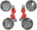 DRAG SPECIALTIES Lens Kit with Trim Ring - Smoke L12-0226L