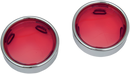 DRAG SPECIALTIES Lens w/Trim Ring - Red 12-0227-LR