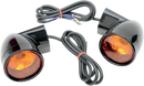 DRAG SPECIALTIES Bullet Turn Signal Lights - Front - Gloss Black - Harley-Davidson 12-0224GB-2