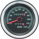 Bikers Choice L84-90 XL 85-87 FXRS 87-90 FX Replacement Speedometer with Black Face for Harley-Davidson