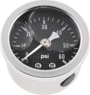 Bikers Choice 0-60 PSI Oil Pressure Gauge with Carbon Fiber Face and Stainless Steel Bezel