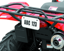 QuadBoss ATV License Plate Kit - White with Number and Letter Sets for Proper Registration Display
