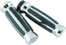 Bikers Choice 498414 Dual Cable Chrome & Black Sensation Grips for Harley-Davidson XL & Big Twin Models