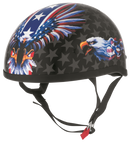 Bikers Choice Skid Lids Flame Eagle Original Helmet - Small, D.O.T. Certified Powersports Helmet with Low-Profile Contoured Fit