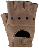 Kuryakyn Leather Buster Vintage Shorty Gloves - Black, Small