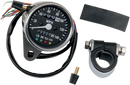 DRAG SPECIALTIES MPH Mini Mechanical Speedometer with LED Indicators - Black Face - 2240:60 Ratio - 2.4" 21-6840LEDPB