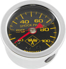 Bikers Choice 0-100 PSI Oil Pressure Gauge with Stainless Bezel and Liquid Filled Design