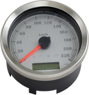 DRAG SPECIALTIES Programmable Speedometer - Silver Face - KM/H 83101S