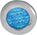 DRAG SPECIALTIES Snap-In Indicator Light - Blue - Stainless Steel Bezel 162606