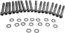 DRAG SPECIALTIES Bolt Kit - Primary Cover - Knurled - Black/Chrome - '04-'21 Sportster MK685BK
