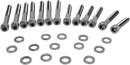 DRAG SPECIALTIES Bolt Kit - Cam Cover - Knurled - Black/Chrome - '04-'21 Sportster MK687BK