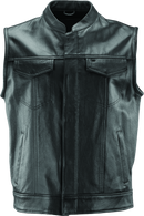 Kuryakyn Leather by River Road Vandal Club Vest in Black – Small