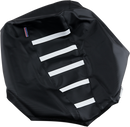 PARTS UNLIMITED Ribbed Seat Cover - Black/White - Arctic Cat CAT-102-337