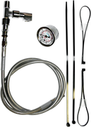 FEULING PARTS Remote Oil Pressure Gauge/Line Kit - Stainless/Chrome 9018