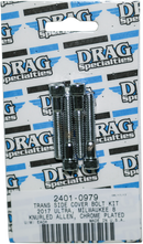 DRAG SPECIALTIES Bolt Kit - Transmission Side Cover - Knurled/Socket-Head - Chrome - M8 MK782