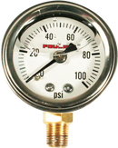 FEULING PARTS Liquid Filled Oil Pressure Gauge - 1.5" Dial - 1/8" NPT Bottom Port - White Face 9040