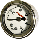 FEULING PARTS Liquid Filled Oil Pressure Gauge - 1.5" Dial - 1/8" Back Port - White Face 9042