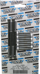 DRAG SPECIALTIES Bolt Kit - Outer Primary - Knurled/Socket-Head - Chrome - M8 MK787