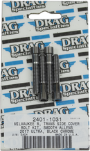 DRAG SPECIALTIES Bolt Kit - Transmission Side Cover - Smooth/Socket-Head - Black/Chrome - M8 MK782SBK