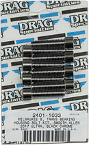 DRAG SPECIALTIES Bolt Kit - Transmission Bearing Housing - Smooth/Socket-Head - Black/Chrome - M8 MK783SBK