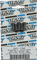 DRAG SPECIALTIES Bolt Kit - Clutch Cover - Smooth/Button-Head/Torx - Black/Chrome - M8 MK788BK