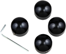DRAG SPECIALTIES Head Bolt Covers - Black 04-0901AGB