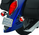 Kuryakyn Deep Dish Bezels with Red Lenses for Honda VTX1800 Models and Kawasaki Cruisers