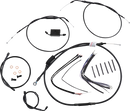 BURLY BRAND Extended Handlebar Cable and Brake Line Kit for Sportsters with ABS - 14" T-Bar Handlebars B30-1267