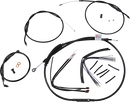 BURLY BRAND Extended Handlebar Cable and Brake Line Kit for Sportsters with ABS - 12" T-Bar Handlebars B30-1268
