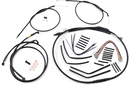 BURLY BRAND Jail Bar Cable Kit - 12" Handlebars - Black Vinyl - '96-'05 Dyna B30-1190