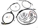 BURLY BRAND Complete Black Vinyl Handlebar Cable/Line Kit for Ape Hangers - 14" - '96-'05 FXD B30-1193