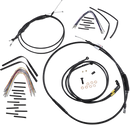 BURLY BRAND Complete Black Vinyl Handlebar Cable/Line Kit for Ape Hangers - 16" - '96-'05 FXD B30-1194
