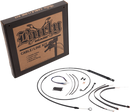 BURLY BRAND Complete Black Vinyl Handlebar Cable/Line Kit for Ape Hangers - 14" - '18-'24 Softail B30-1255