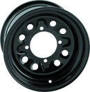 QuadBoss Steely Wheel 12x7 - 4+3 Off-Road Wheel with Black Powder Coat