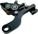 Performance Machine 1257-0081-A-BM Rear Contrast Cut 4-Piston Brake Caliper for Harley FL 2008-2016