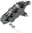 Performance Machine (PM) 6 Piston Caliper - 11.5 Inch Right - Black Ops for Harley-Davidson Models