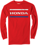 FACTORY EFFEX Honda Stripes Long-Sleeve T-Shirt - Red - Large 23-87314