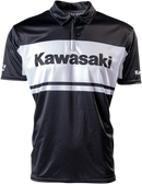 FACTORY EFFEX Kawasaki Team Pit Shirt - Black/White - Large 23-85104
