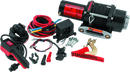 QuadBoss 608701 Winch Kit with 39ft Dyneema Synthetic Rope, 2500 lb Capacity, 3 HP Motor, and Wired Remote
