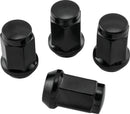 QuadBoss Lug Nuts 12x1.25 - 17mm Outer Diameter - Black, Set of 4