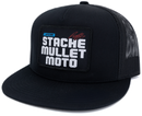 DBK Stache Mullet Moto 2Fifty Hat Black - Comfortable 60% Cotton / 40% Polyester Trucker Cap