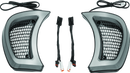 Kuryakyn Tracer Headlight Vent Accents for Road Glide with Dual-Function Switchback LED Lights