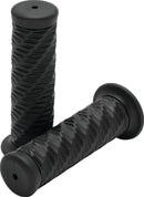 Bikers Choice Ol' Skool 1 Inch Black Spiral Grip - Superior Vibration Dampening and Weather Resistance