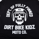 DBK Fully Pinned Youth Tee Black with 100% Cotton Fabric - Part YT-FPINNED-S