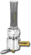 Round Petcock 22mm Bung Down Spigot Chrome