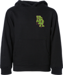 DBK YH-SLIMER-M Slimer Youth Hoodie in Black, 8.5oz Cotton-Poly Blend