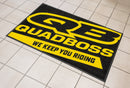 QuadBoss 3x6 Floor Shop Mat – Heavy-Duty Rubber-Backed Mat for Dirt and Moisture Absorption
